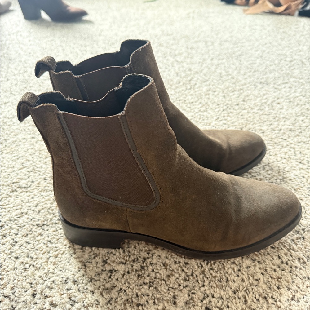 Thursday Boot Company Olive Suede Ankle Boots